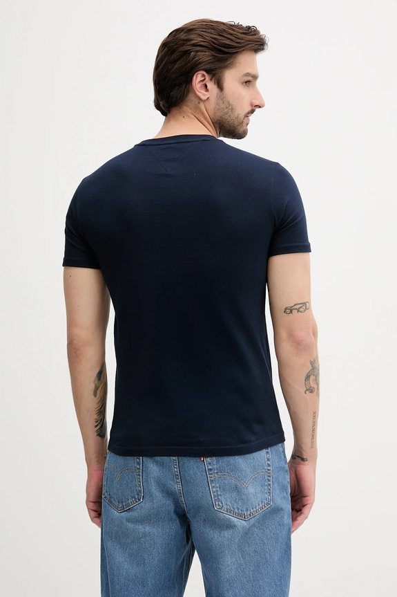 Tommy Jeans t-shirt basic męski bawełniany 2-pack granatowy DM0DM20687