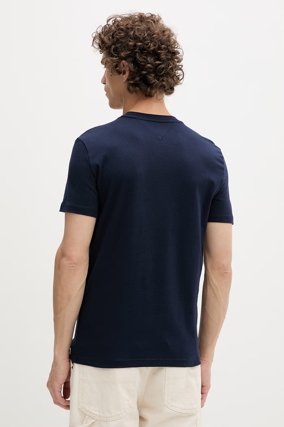 Tommy Jeans basic tričko pánske bavlnené 2-pak DM0DM20687 tmavomodrá