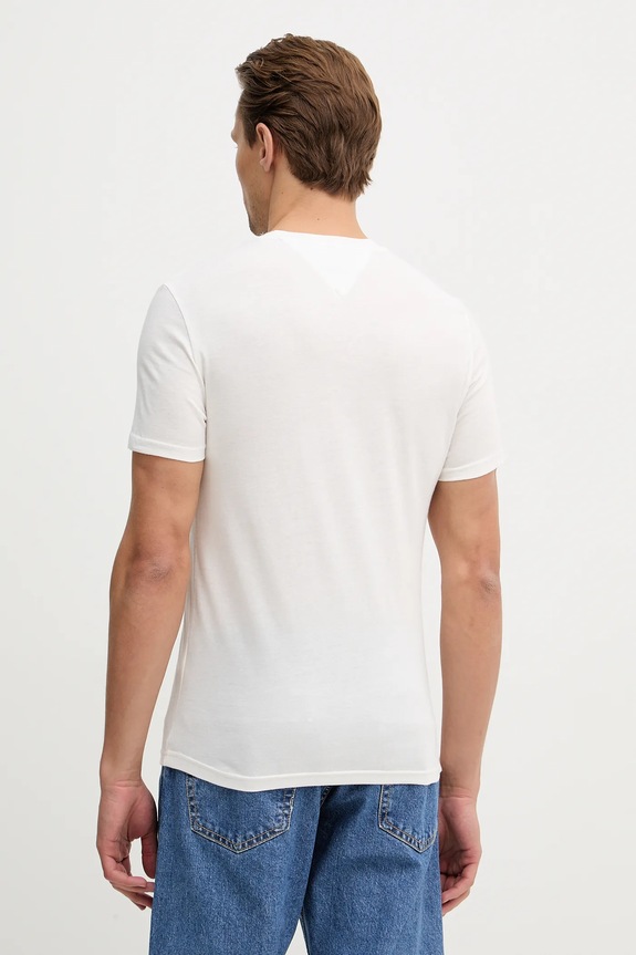 Odzież Tommy Jeans t-shirt basic męski bawełniany 2-pack DM0DM20687 beżowy