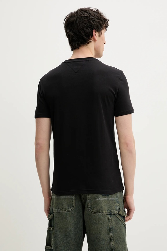 Odzież Tommy Jeans t-shirt basic męski bawełniany 2-pack DM0DM20687 czarny
