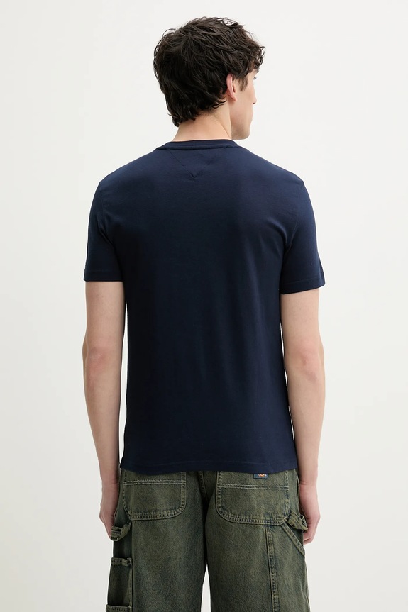 Tommy Jeans t-shirt basic męski bawełniany 2-pack czarny DM0DM20687