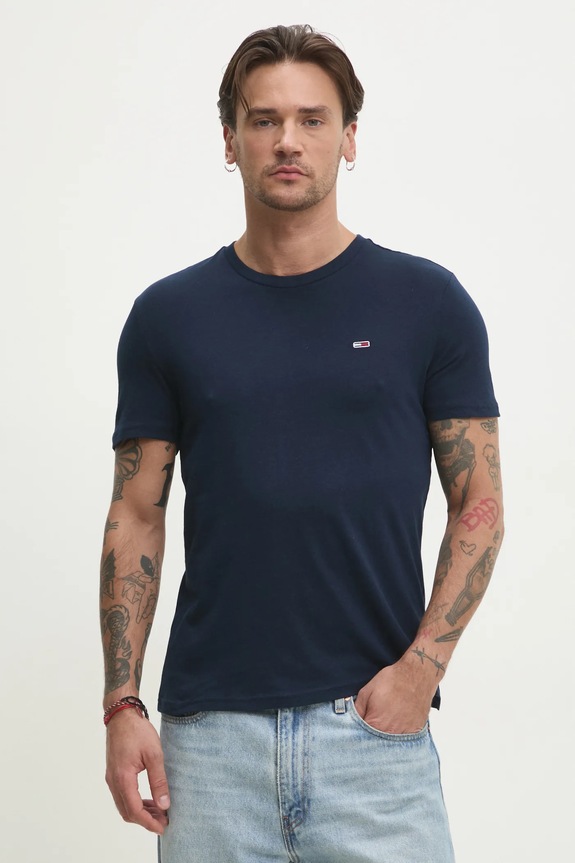 Tommy Jeans t-shirt ανδρικό βαμβακερό 3-pack DM0DM21579 λευκό SS26