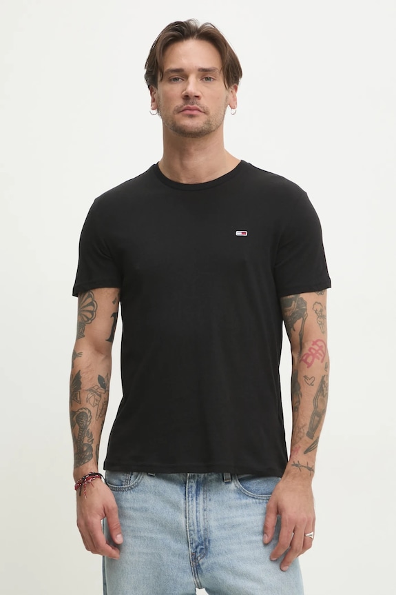 Ρούχα Tommy Jeans t-shirt ανδρικό βαμβακερό 3-pack DM0DM21579 λευκό
