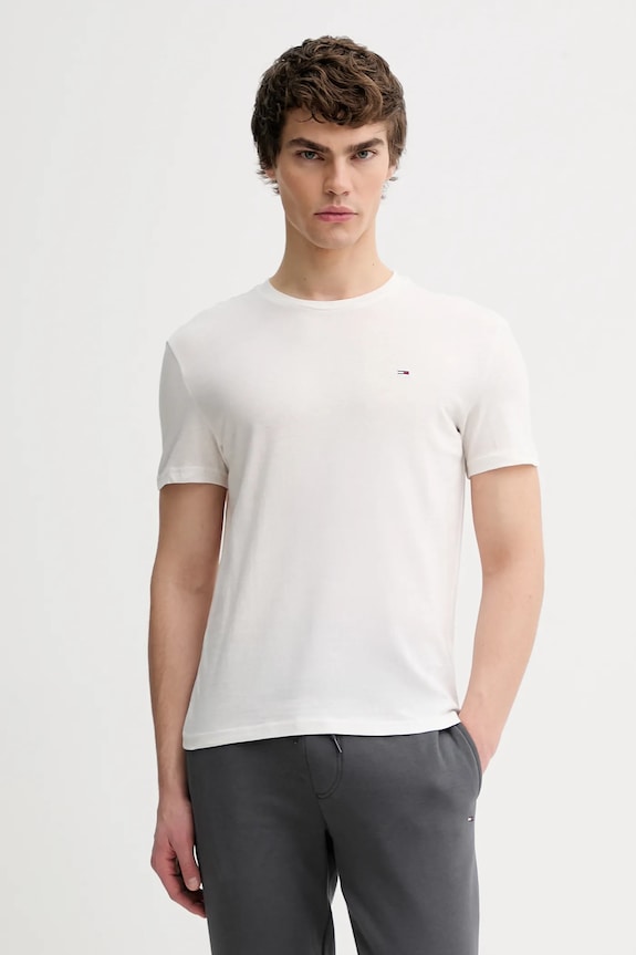 Tommy Jeans kratka majica moška bombažna paket 3 kosov bež DM0DM21579