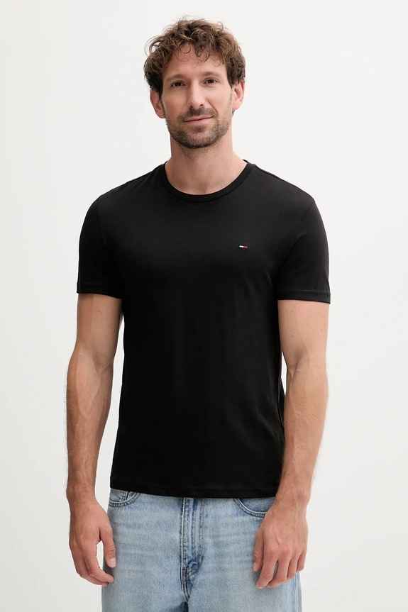 Tommy Jeans kratka majica moška bombažna paket 3 kosov siva DM0DM21579