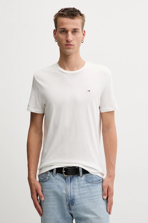 Tommy Jeans t-shirt da uomo in cotone pacco da 3 slim blu navy DM0DM21579
