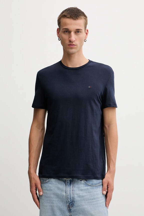 Abbigliamento Tommy Jeans t-shirt da uomo in cotone pacco da 3 DM0DM21579 blu navy