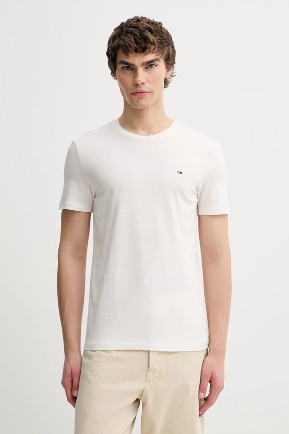 Tommy Jeans kratka majica moška bombažna paket 3 kosov zelena DM0DM21579