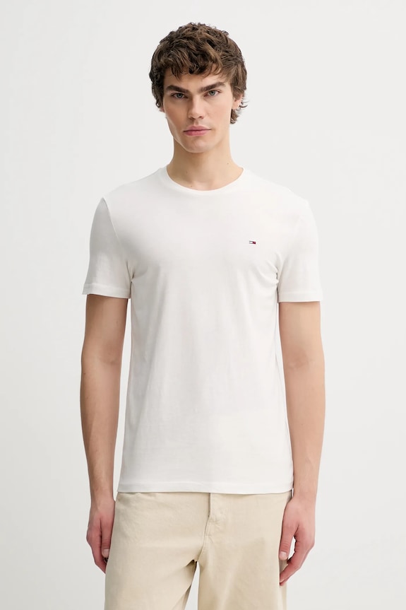 Tommy Jeans kratka majica moška bombažna paket 3 kosov zelena DM0DM21579