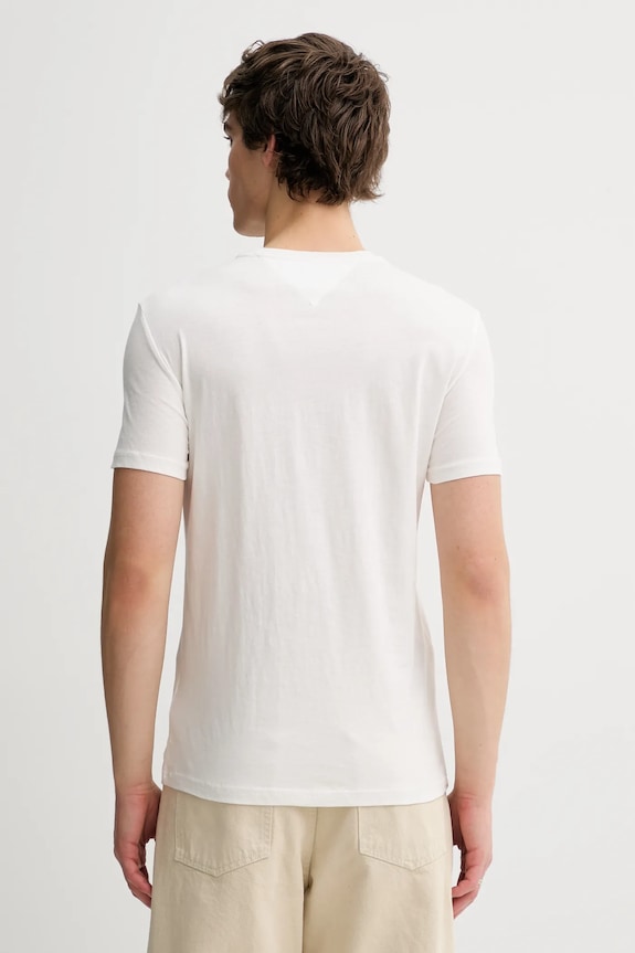 Tommy Jeans kratka majica moška bombažna paket 3 kosov DM0DM21579 zelena