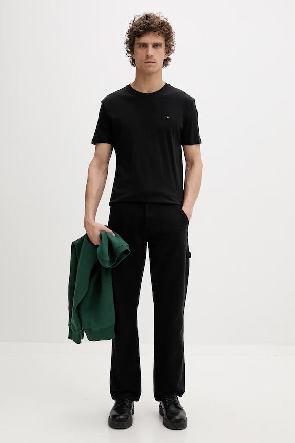 Tommy Jeans Tričko pánske bavlnené 3-pak DM0DM21579 čierna SS26
