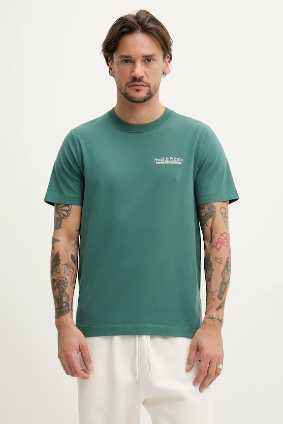 Abercrombie & Fitch t-shirt bawełniany nadruk zielony KI123.5001.300