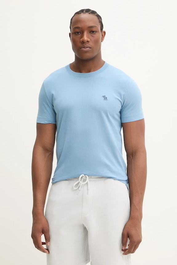Abercrombie & Fitch pamut póló pamut kék KI124.5099.208