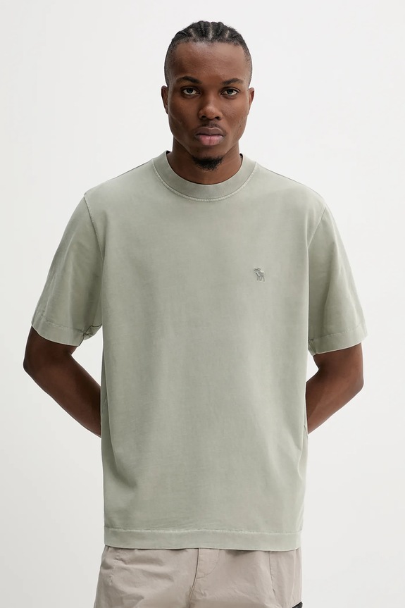 Abercrombie & Fitch t-shirt in cotone semplice verde KI124.5181.320