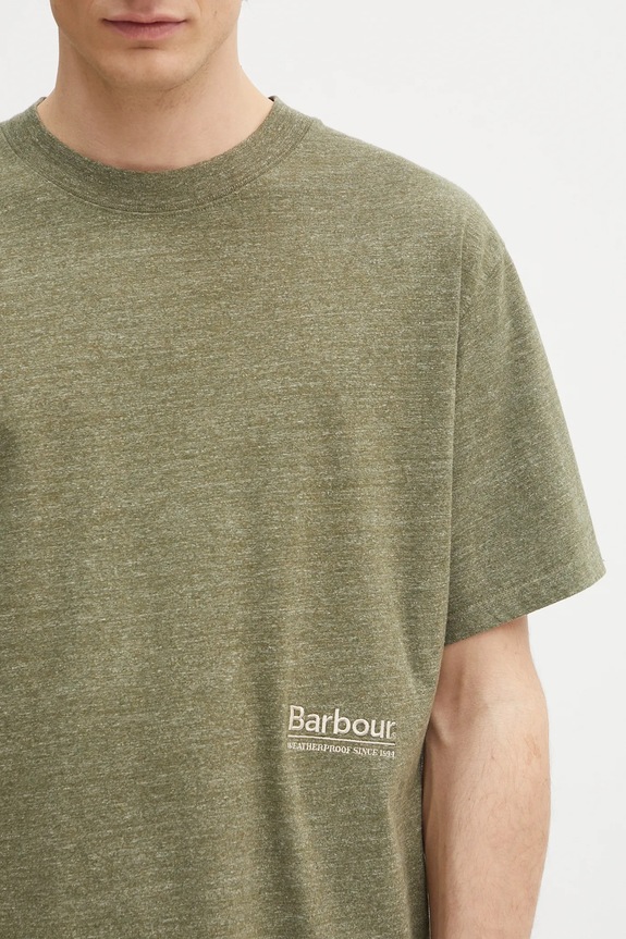 Tričko Barbour Barbour Calton Linen Blend OS Fit T-Shirt zelená MTS1404