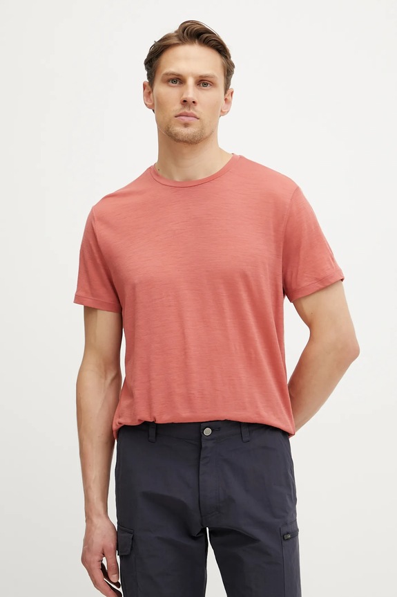 Αθλητικό μπλουζάκι Icebreaker Merino 150 Tech Lite εμπριμέ πορτοκαλί IB0A56WL0B61