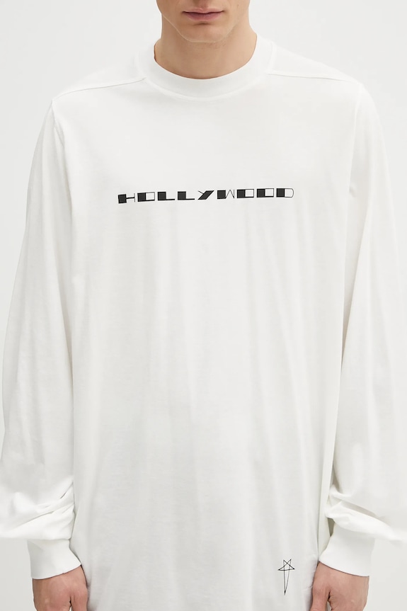 Bavlněné tričko s dlouhým rukávem Rick Owens DRKSHDW Jumbo Ls T bílá DU01E3261.RNEP5