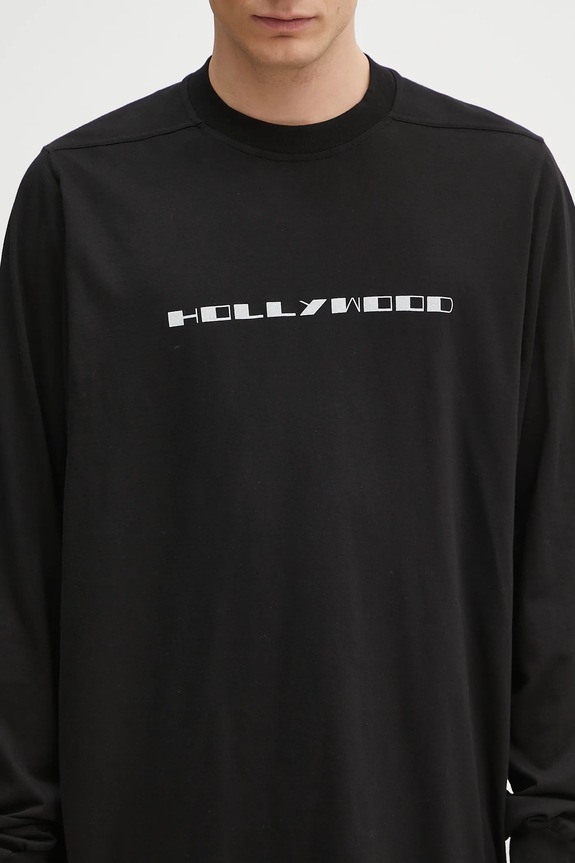 Rick Owens DRKSHDW cotton longsleeve top Jumbo Ls T black DU01E3261.RNEP5