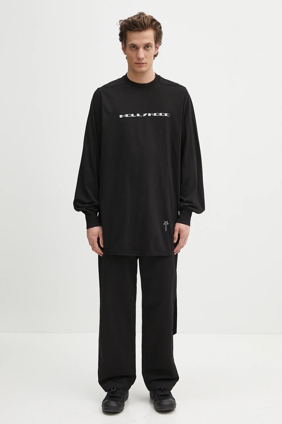 Rick Owens DRKSHDW cotton longsleeve top Jumbo Ls T DU01E3261.RNEP5 black