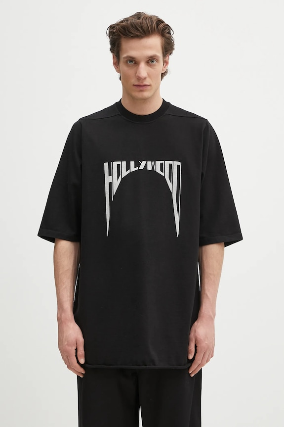 Rick Owens DRKSHDW t-shirt in cotone Jumbo Ss T rilassato nero DU01E3274.RIGEP2