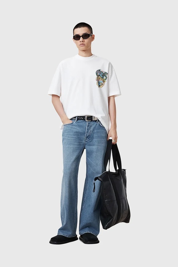 AllSaints t-shirt bawełniany WRITHER M020PC biały