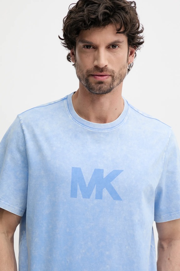 Michael Kors t-shirt bawełniany niebieski CS552I11V2