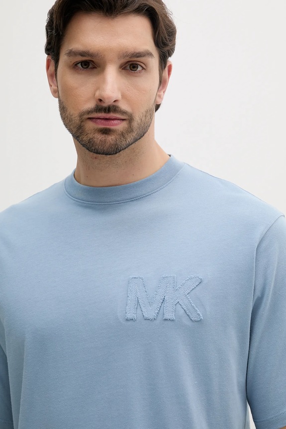Bavlněné tričko Michael Kors modrá CS552HY1V2