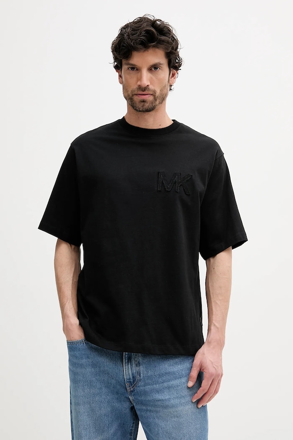 Michael Kors t-shirt bawełniany bawełna czarny CS552HY1V2