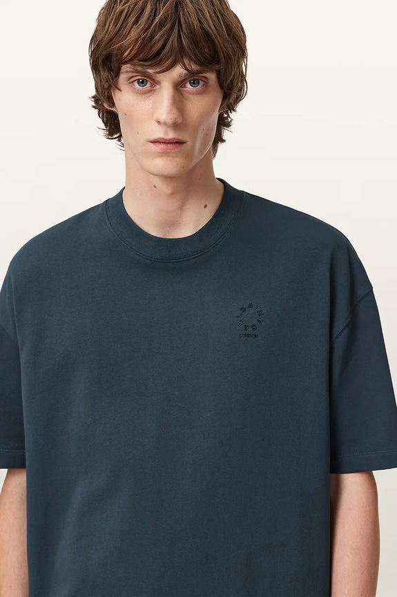 Odjeća Pamučna majica AllSaints HAVEN M029JC mornarsko plava