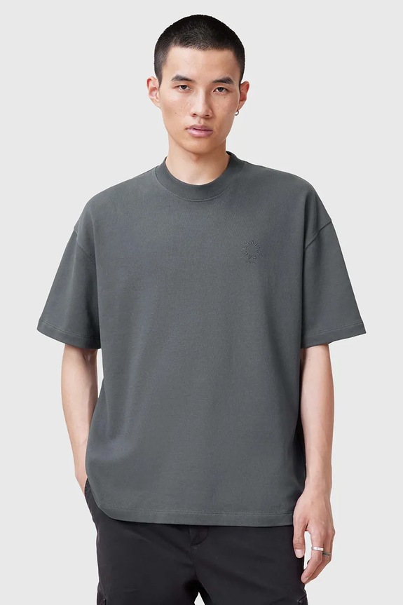 AllSaints t-shirt in cotone HAVEN rilassato grigio M029JC