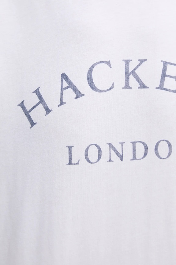 Bavlnené tričko Hackett London HM500893 biela