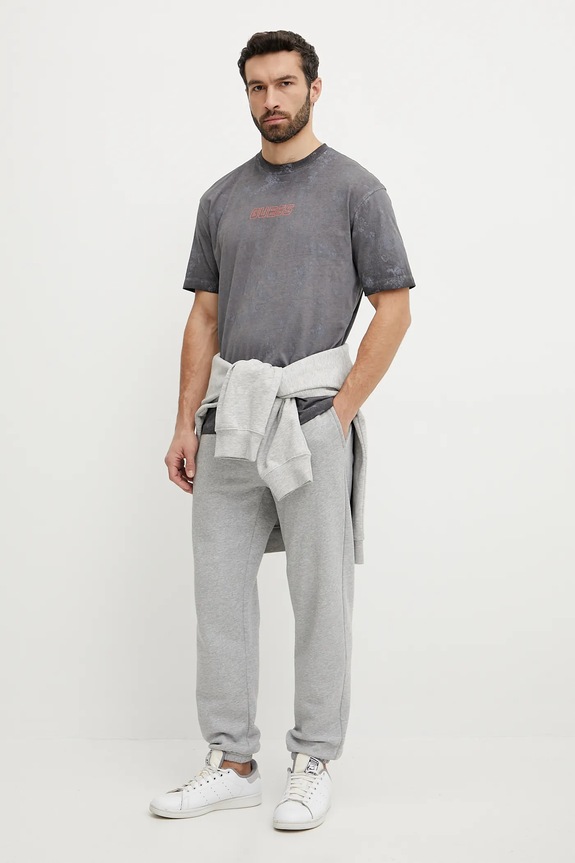 Βαμβακερό μπλουζάκι Guess MUSCARI Z5GI01.I3Z14 γκρί SS25