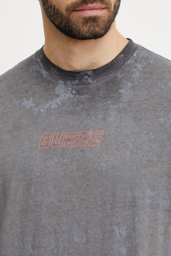 Βαμβακερό μπλουζάκι Guess MUSCARI Z5GI01.I3Z14 γκρί