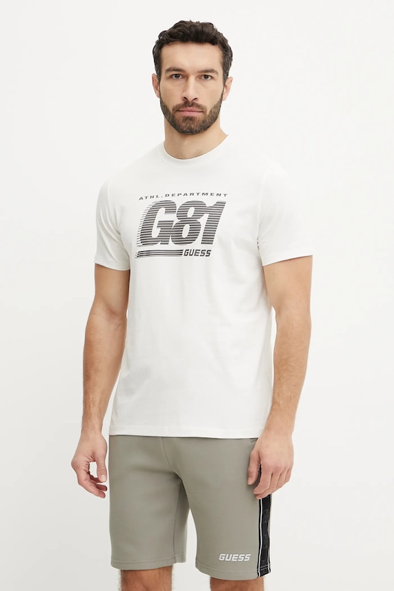Хлопковая футболка Guess CORMS хлопок бежевый Z5GI06.I3Z14