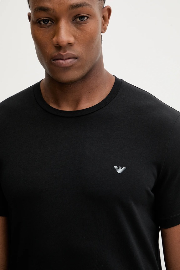 Ρούχα Μπλουζάκι lounge Emporio Armani Underwear 2-pack EM000391.AF10776 μαύρο