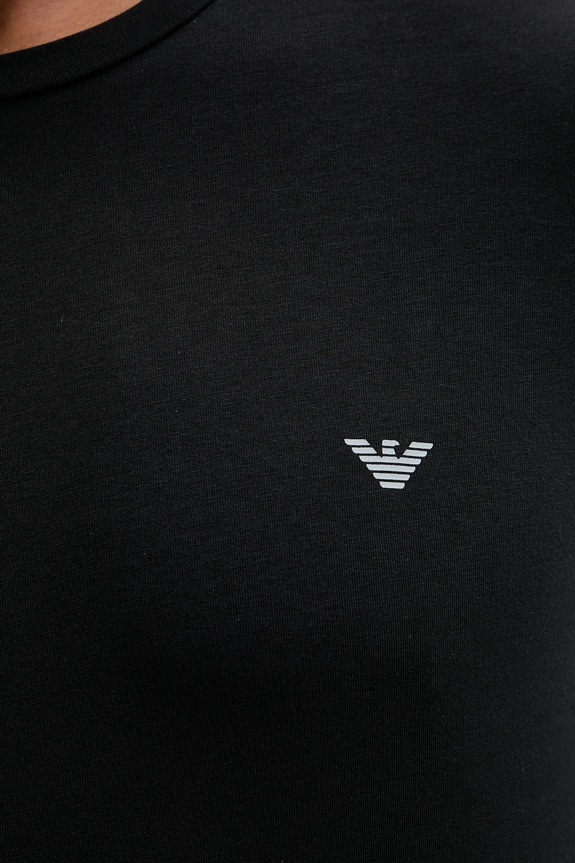 Μπλουζάκι lounge Emporio Armani Underwear 2-pack μαύρο EM000391.AF10776