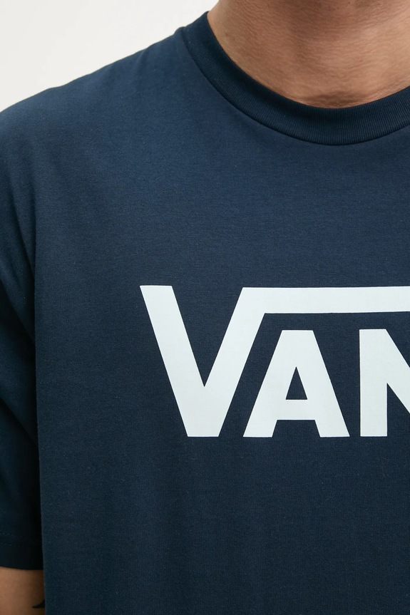 Βαμβακερό μπλουζάκι Vans VN000GGGEB41 σκούρο μπλε