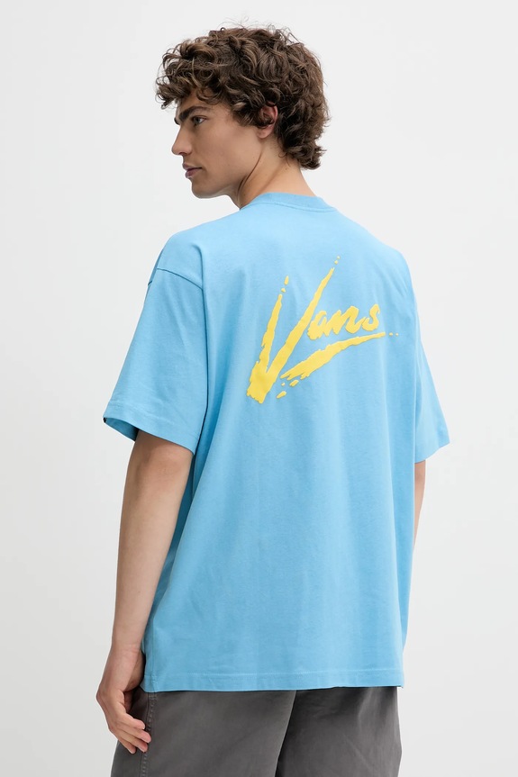 Ruházat Vans pamut póló VN000K42E2W1 kék