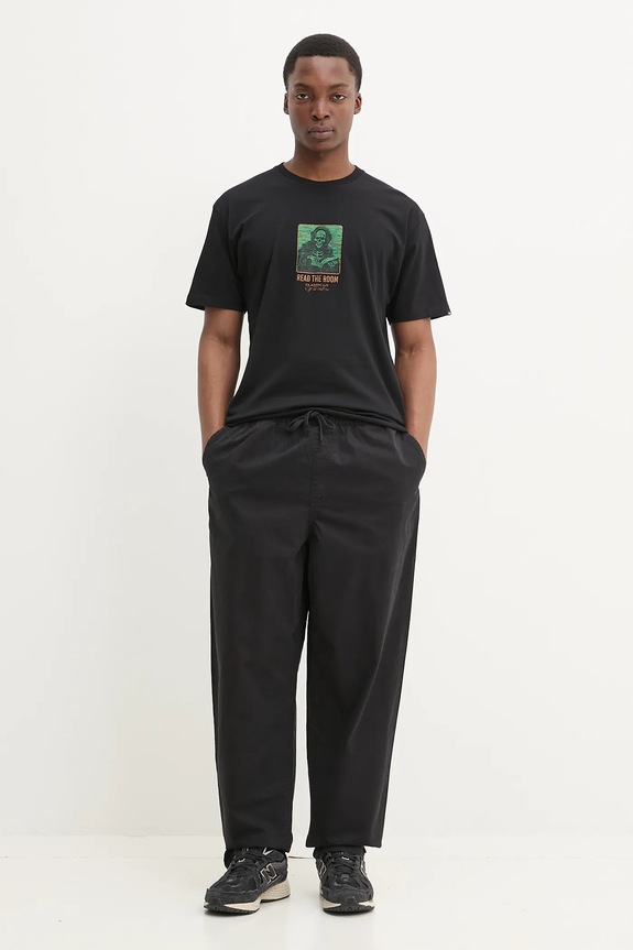 Βαμβακερό μπλουζάκι Vans VN000M3VBLK1 μαύρο SS25