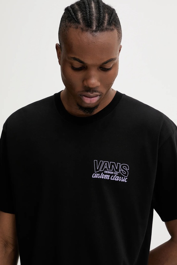 Bavlnené tričko Vans čierna VN000M60BLK1