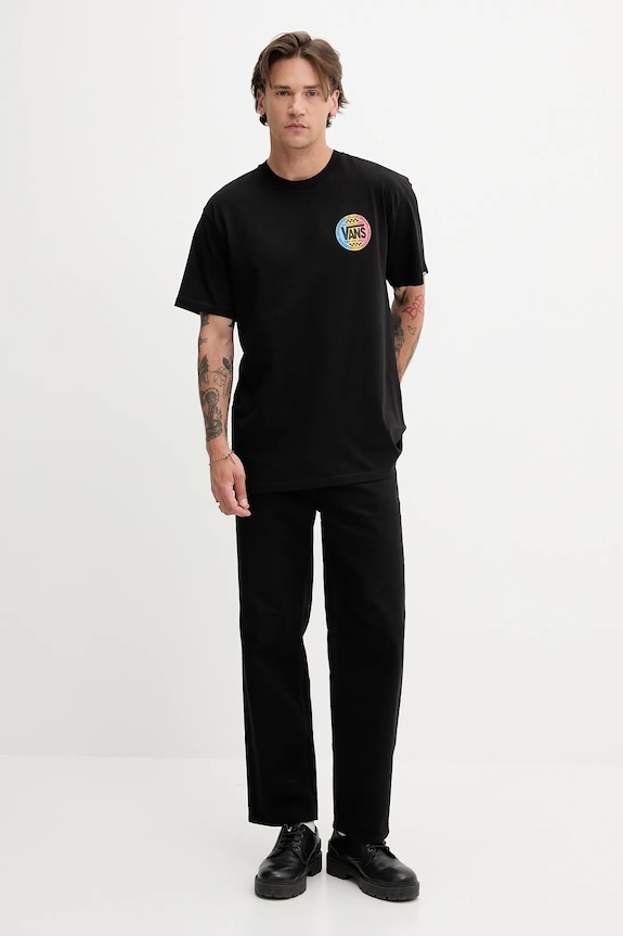 Bavlnené tričko Vans VN000M6RBLK1 čierna SS25