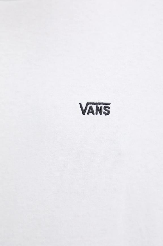 Βαμβακερό μπλουζάκι Vans VN000P1PWHT1 λευκό