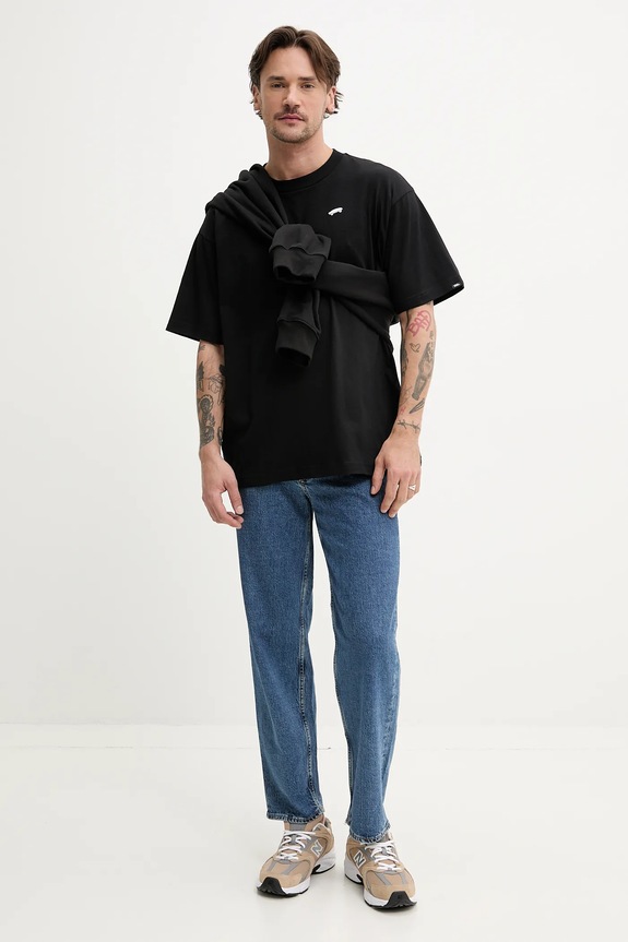 Bavlnené tričko Vans VN000P56BLK1 čierna SS25