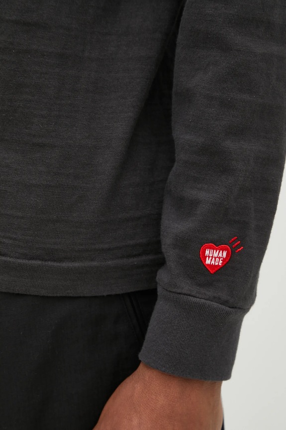 Human Made longsleeve din bumbac Graphic L/S T-Shirt negru HM29CS019