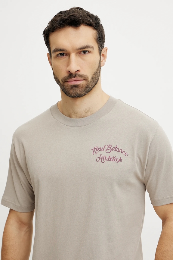 New Balance t-shirt beżowy MT43556ADS