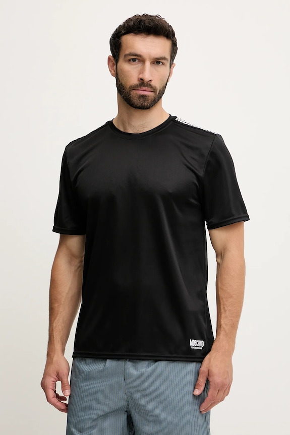 Moschino Underwear t-shirt piżamowy pozostałe czarny 0710.4315