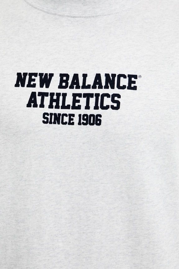 New Balance t-shirt bawełniany MT51526AHH szary