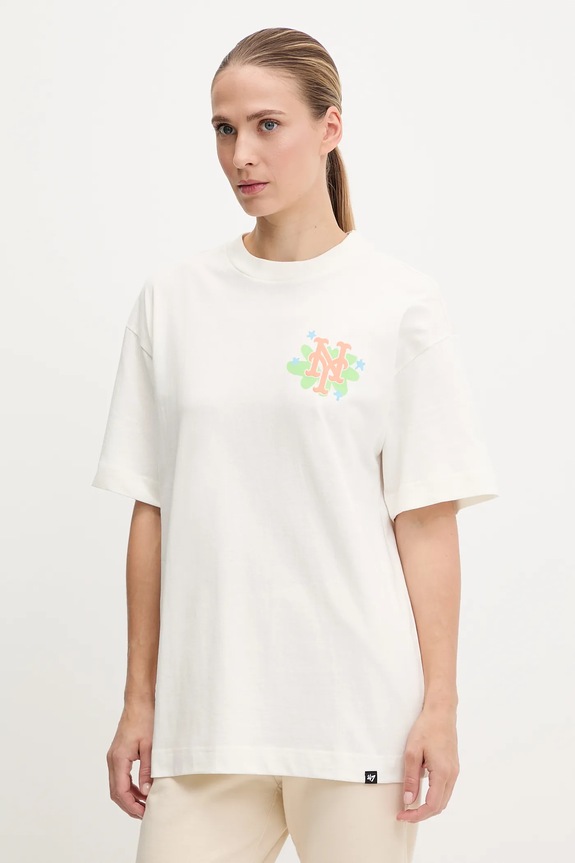 Pamučna majica 47 brand MLB New York Yankees pamuk bijela BB016TMPEES646062SS