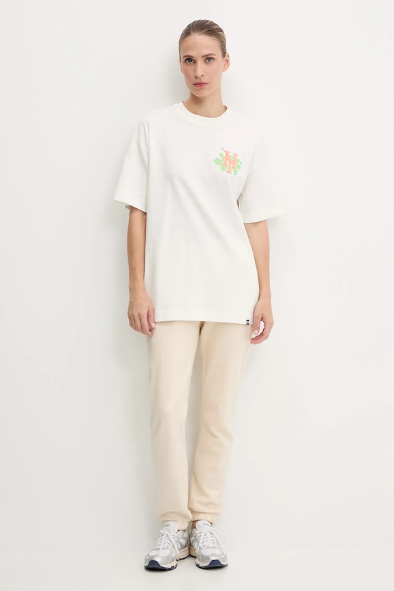 Βαμβακερό μπλουζάκι 47 brand MLB New York Yankees BB016TMPEES646062SS λευκό SS25