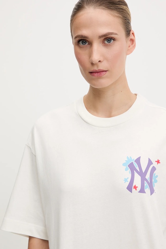 47 brand t-shirt bawełniany MLB New York Yankees biały BB017TMPEES657617SS